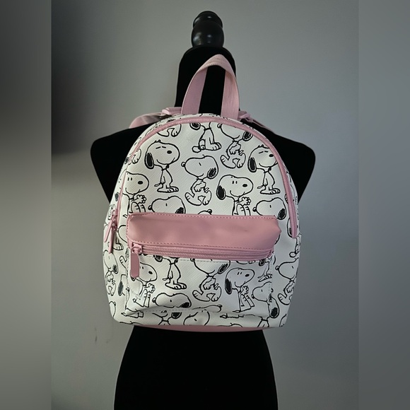 Snoopy Print Backpack with Pink Accents - Picture 2 of 7